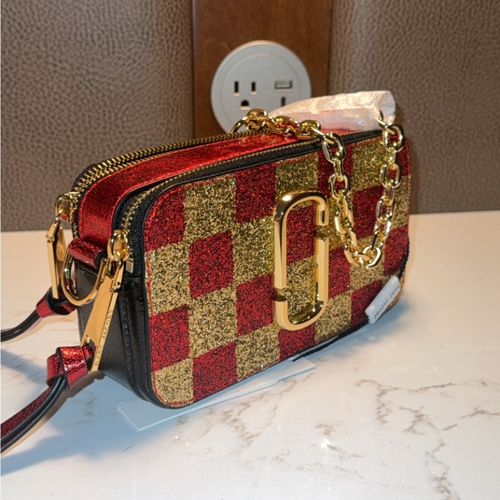 Marc Jacobs The Snapshot Red and Gold Glitter RARE‼️🚨🚨💥💥 - Picture 6 of 9